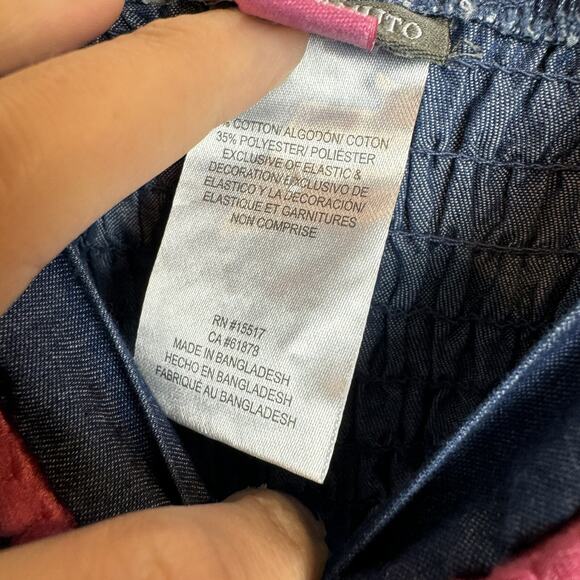 Vince Camuto NWT Girls Toddler 4T Denim Pant Jumper Sleeveless Overall Smock - Picture 6 of 7